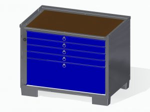 Produktfoto der LCB II - 2228888B Vollauszug LogisticCarrierBox mit 5 Schubladen