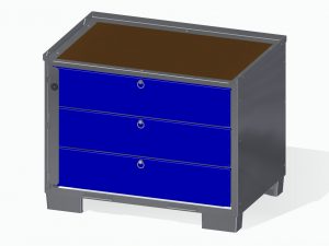 Produktfoto der LCB II - 2230000B Vollauszug LogisticCarrierBox mit 3 Schubladen