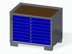 Produktfoto der LCB II - 2280000B Vollauszug LogisticCarrierBox mit 8 Schubladen