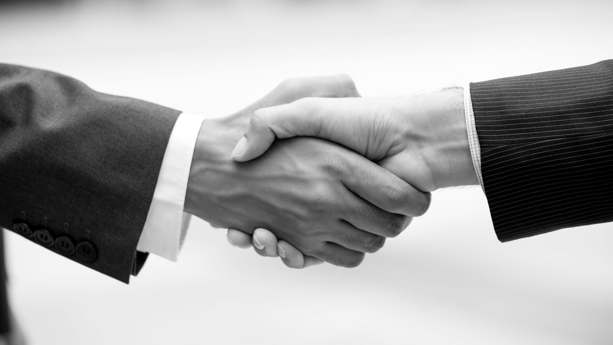 Zwei Personen geben sich die Hand